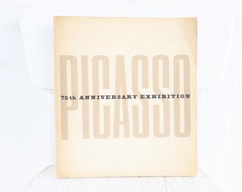 Vintage Art Book, Vintage Picasso Art Book, Fifties Art Book, Picasso Book, Picasso 75th Anniversary Exhibition, Vintage Art Plate Book