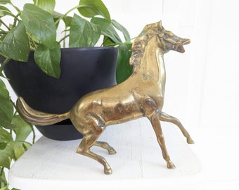 Vintage Brass Horse, Vintage Horse Figurine, Vintage Brass Animal, Brass Running Horse, Vintage Horse Statue, Vintage Horse, Horse Sculpture