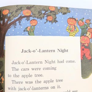 Vintage Child Book, Vintage School Reader, Vintage Child Story Book, Blue Book, Two Boys and a Tree, Basic Reader, Child School Book image 6