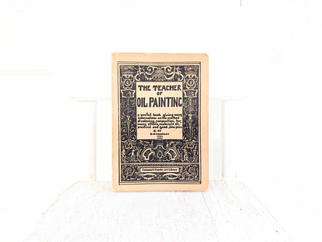 Vintage Art Book Vintage Teach Oil Painting Book Vintage Etsy