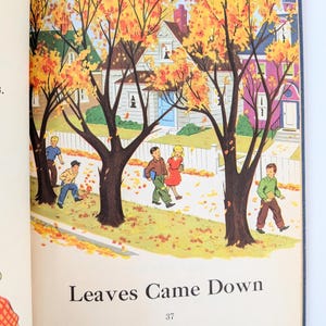 Vintage Child Book, Vintage School Reader, Vintage Child Story Book, Blue Book, Two Boys and a Tree, Basic Reader, Child School Book image 12