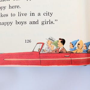 Vintage Child Book, Vintage School Reader, Vintage Child Story Book, Blue Book, Two Boys and a Tree, Basic Reader, Child School Book image 7