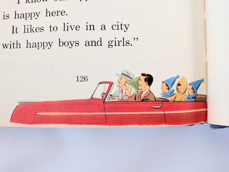 Vintage Child Book, Vintage School Reader, Vintage Child Story Book, Blue Book, Two Boys and a Tree, Basic Reader, Child School Book image 7