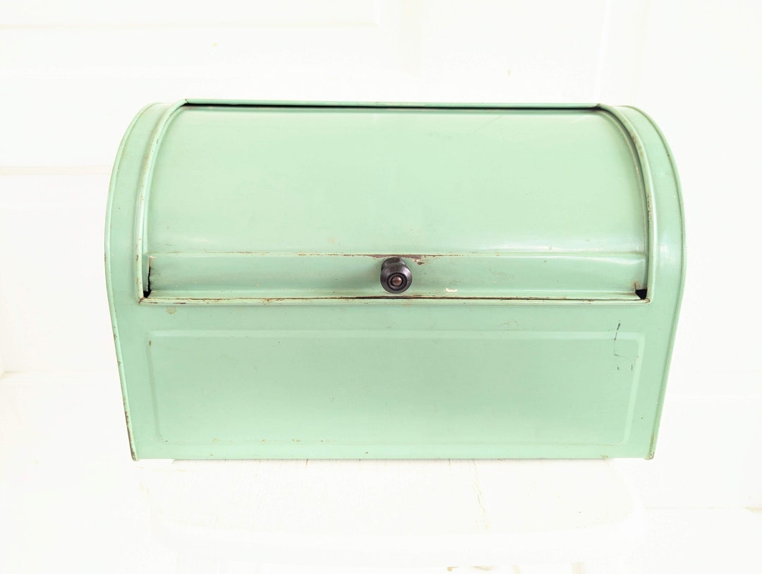 Vintage Green Bread Box Retro Bread Box Mint Green Bread Etsy
