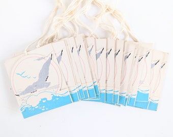 Vintage Bridge Score Card, Vintage Gift Tag, Nautical Ephemera, Bridge Ephemera, Bird Ephemera, Seagull Gift Tag, Vintage Bridge Cards