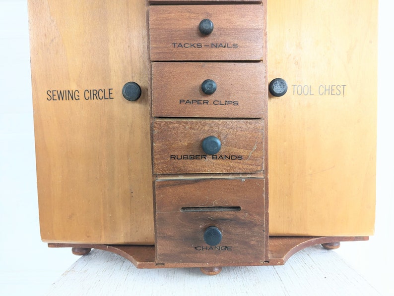 Vintage Wood Cabinet, Vintage Kitchen Organizer, Vintage Office Storage, Vintage Desk Organizer, Vintage Wood Shelf, Small Kitchen Cabinet image 4