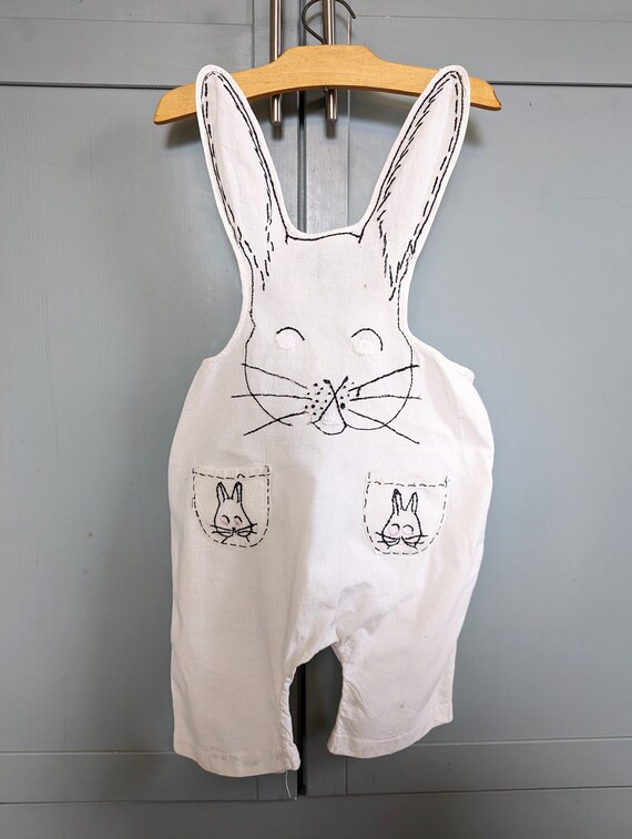 Vintage Bunny Overalls, Vintage Unisex Overalls, Vint… Gem