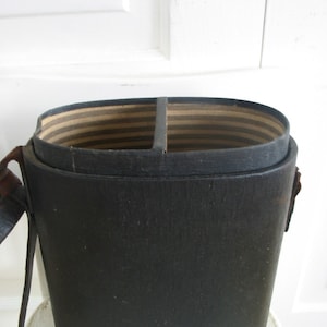 Vintage Picnic Wine Carrier, Black Drink Carrier, Picnic Tote, Black Leather Case, Wine Case, Leather Wine Carrier, Black Case, Leather Tote