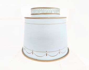 Vintage Metal Lampshade, Vintage Lampshade, Vintage Blue Lampshade, Vintage Nursery Lampshade, Vintage Gray Lampshade