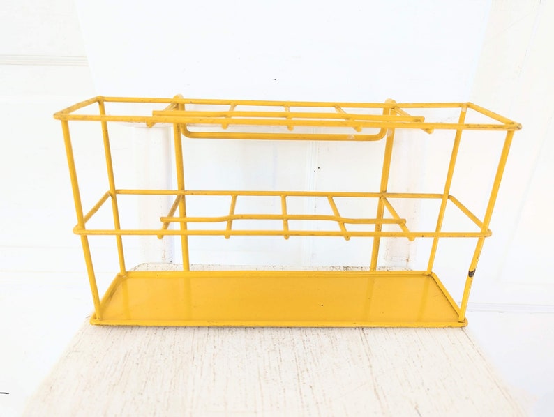 Vintage Yellow Rack, Vintage Yellow Store Display, Vintage Yellow Shelf ...