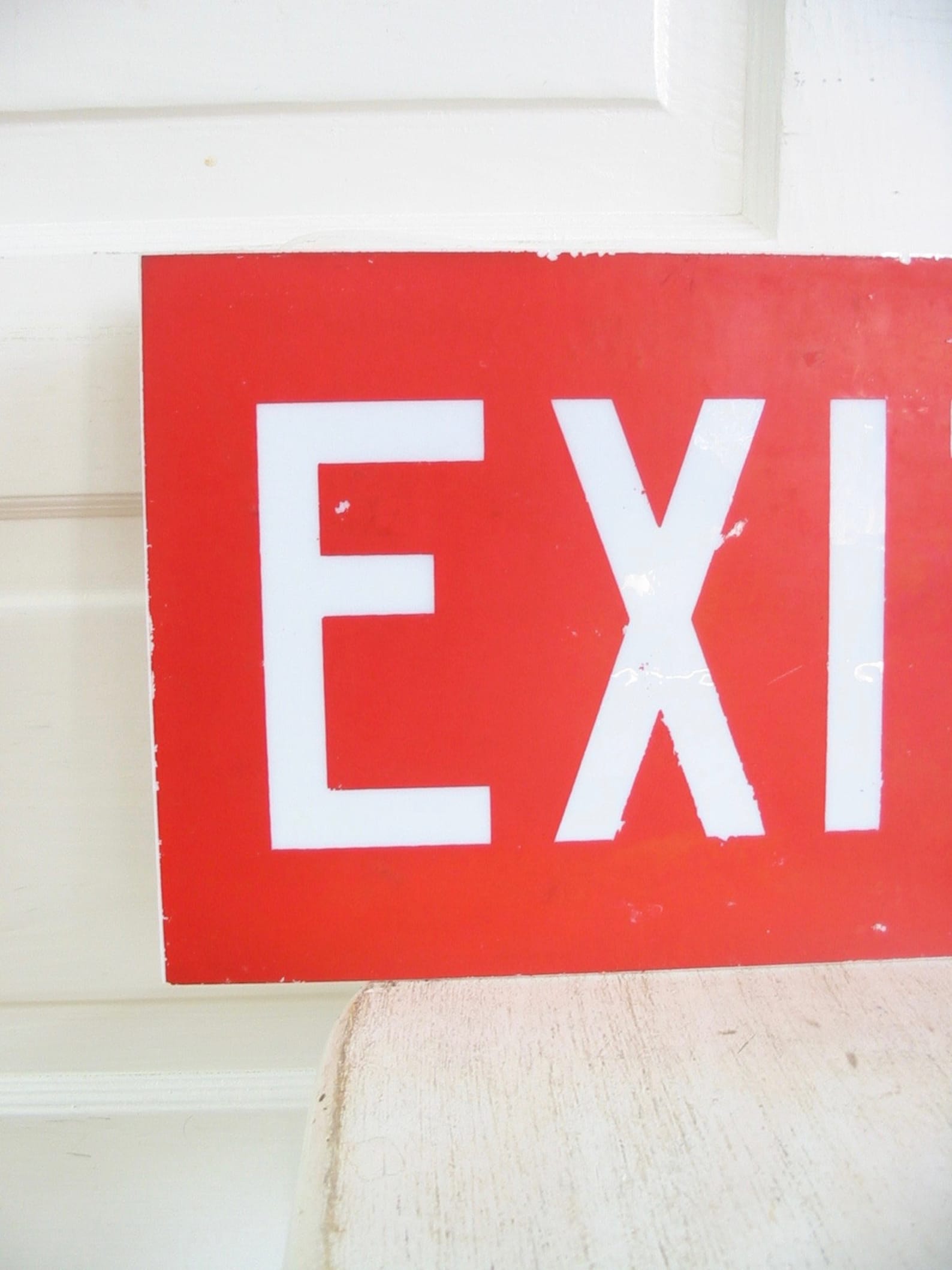 Vintage Exit Sign Vintage Sign Glass Sign Vintage Exit | Etsy