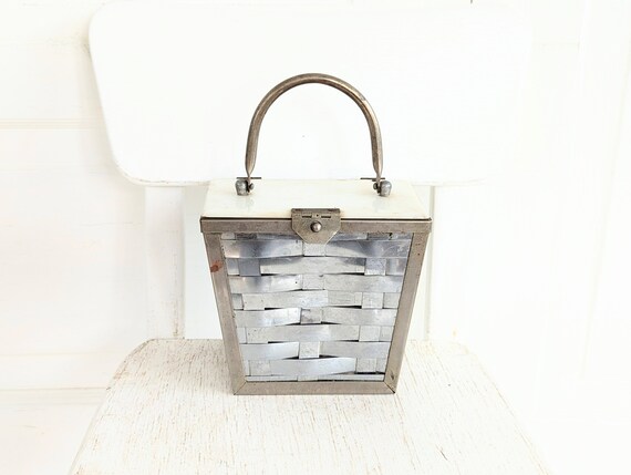 Vintage Metal Silver Purse, Vintage Silver Evenin… - image 6