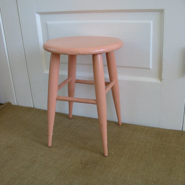 Vintage Pink Stool