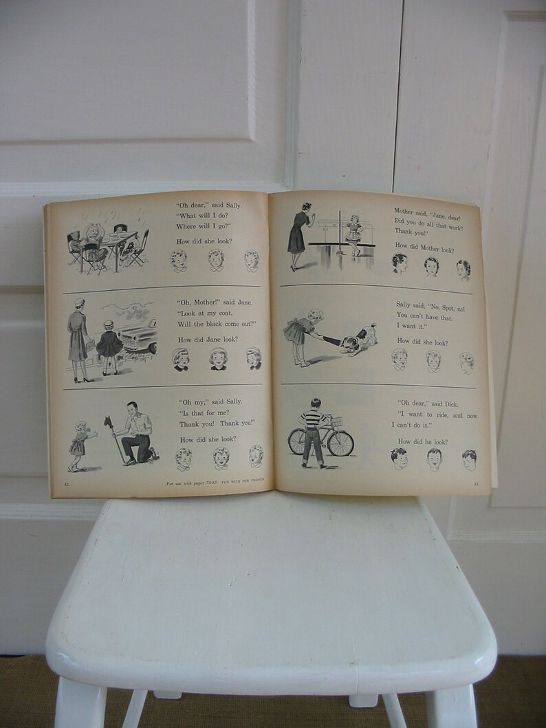 Vintage Children Book School Primer Workbook Ephemera Etsy