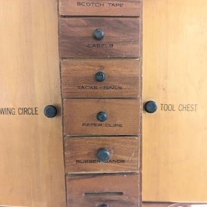 Vintage Wood Cabinet, Vintage Kitchen Organizer, Vintage Office Storage, Vintage Desk Organizer, Vintage Wood Shelf, Small Kitchen Cabinet image 7