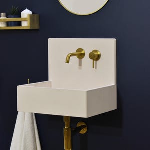 Concrete basin Mia Crema White