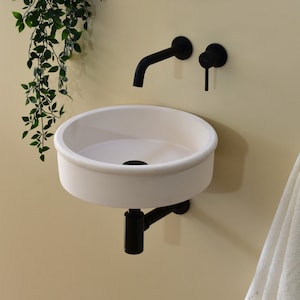 Wall-mounted Duna Concrete Basin
