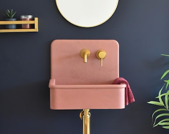 Concrete sink Dama Red Iron