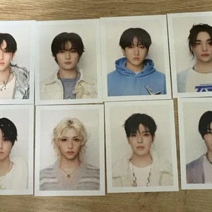 May include: Eight passport-style photos of young people, each with a neutral expression. The photos are on a light background. The subjects have various hairstyles and are wearing different styles of clothing, including hoodies and jackets.