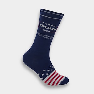 TRUMP 2024 Cotton Socks, Trump Socks, Republican Socks, MAGA Socks, Trump Supporters Gift