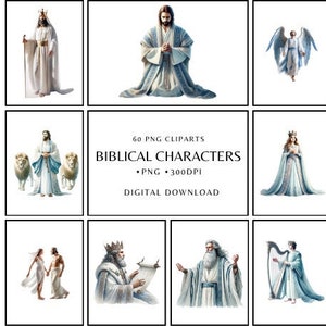 Biblical Characters PNG Clipart: Christian Art (Digital Download)