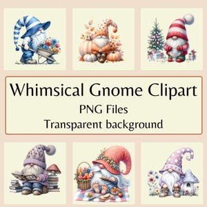 Skurriles Wichtel Clipart Set: Fantasy Illustrationen (Digitaler Download)