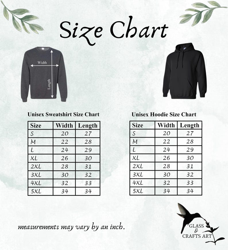 Puede incluir: Tabla de tallas para sudaderas y sudaderas con capucha unisex. La tabla incluye medidas para las tallas S a 5XL. La sudadera es de color gris oscuro y la sudadera con capucha es negra. Las medidas pueden variar en una pulgada.