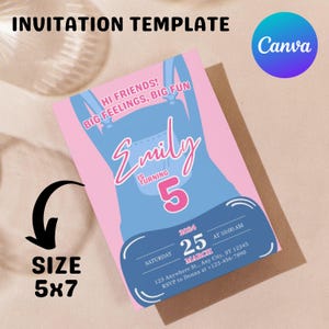 Ms Rachel Birthday Invitation: Canva Editable Party Invites (Digital Download)