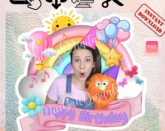 Ms Rachel Cake Topper: Geburtstag Party Dekor zum ausdrucken (PNG Digitale Datei 10x10 inches)