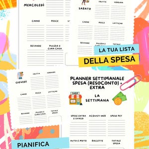 Planner Spesa Famiglia – Internet, Pet e Svago | Planner Stampabile | File Digitale per Agenda Settimanale
