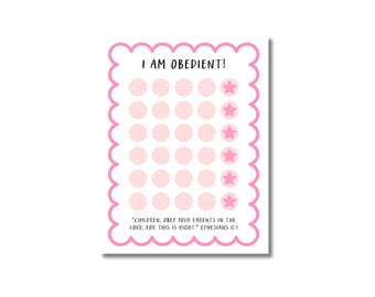 Printable Obedience Chart, Behavior Reward Chart for Kids, Toddler Reward Chart, Obedience Chart, Christian Reward Chart, Consequence Chart