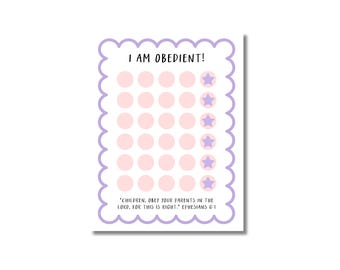 Printable Obedience Chart, Behavior Reward Chart for Kids, Toddler Reward Chart, Obedience Chart, Christian Reward Chart, Consequence Chart