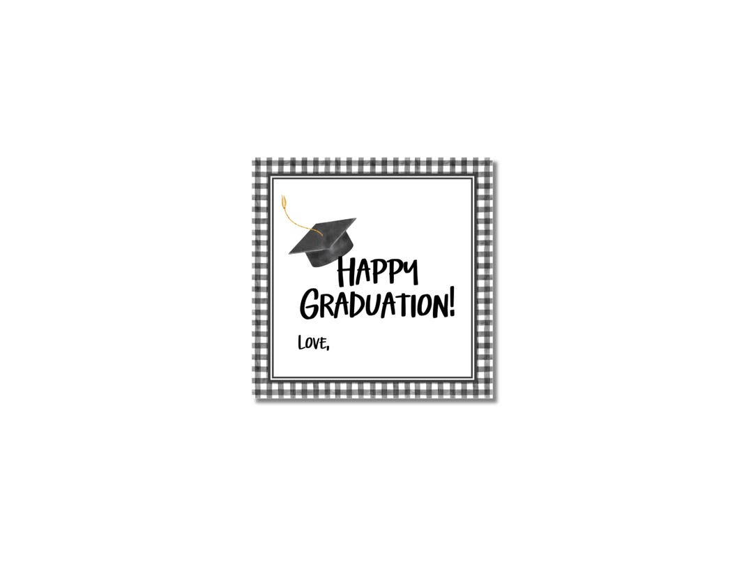 Printable Congratulations Graduation Gift Tag, Happy Graduation Tag ...