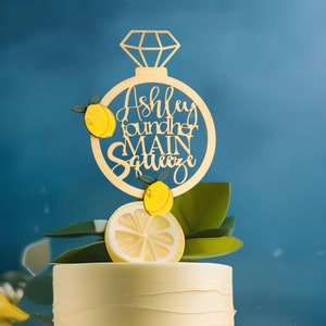 She Found Her Main Squeeze, Lemon Bridal Shower, Custom Cake Topper, Wedding Shower, Bridal Brunch, Bridal Shower Decorations and Ideas