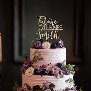 Custom Future Mrs, Custom Engagement Party Decoration, Future Mr and Mrs, Name Cake Topper, Custom Cake Topper, Future Mrs Bridal Shower