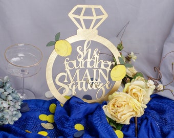 She Found Her Main Squeeze, Lemon Bridal Shower Centerpiece, Wedding Shower, Bridal Brunch, Bridal Shower Decorations and Ideas