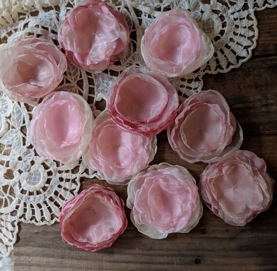 Diy Wedding Fabric Flowers Silk Flowers Diy Headband Etsy