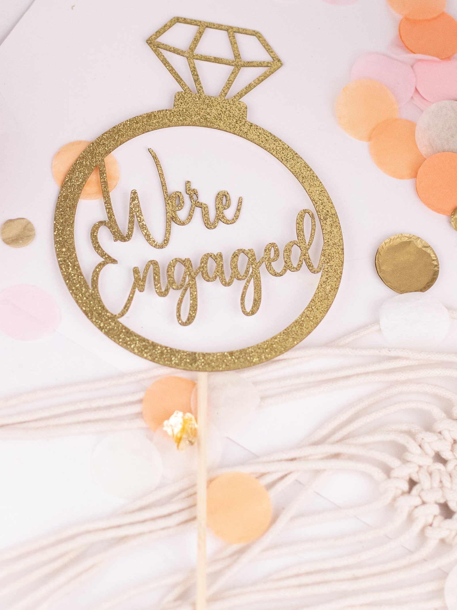 We're Engaged Centerpiece Engagement Party Decorations Etsy