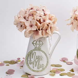 Miss To Mrs, Bridal Shower Decor, Bridal Shower Centerpiece, Travel Theme Bridal Shower, Wedding Shower, Mason Jar Tags, Set of 6