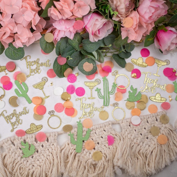 Taco Bout Love Bridal Shower Decorations, Confetti, Bachelorette Party Confetti, Fiesta Bridal Shower