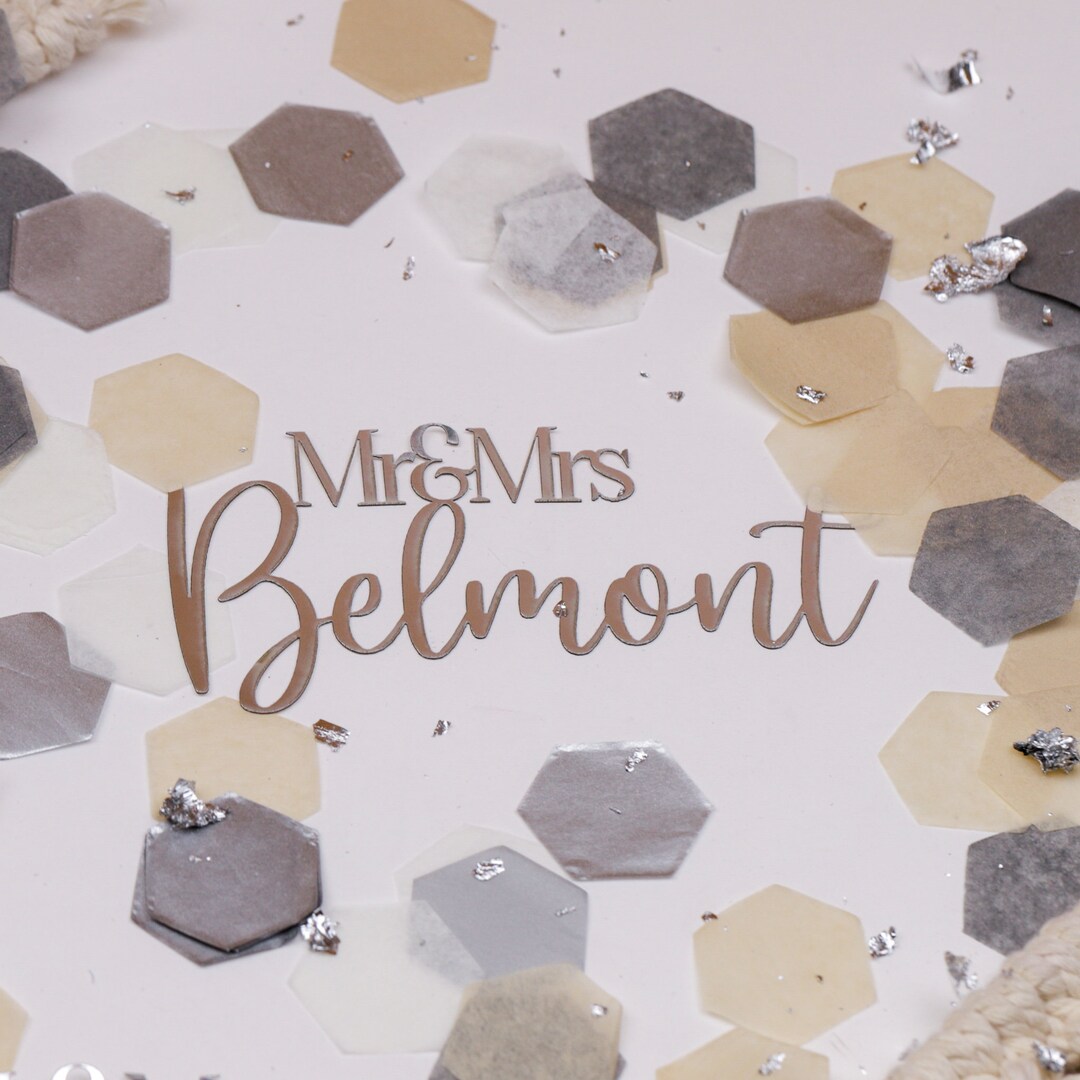 Mr and Mrs, Bridal Shower Decoration, Custom Confetti, Name Confetti ...