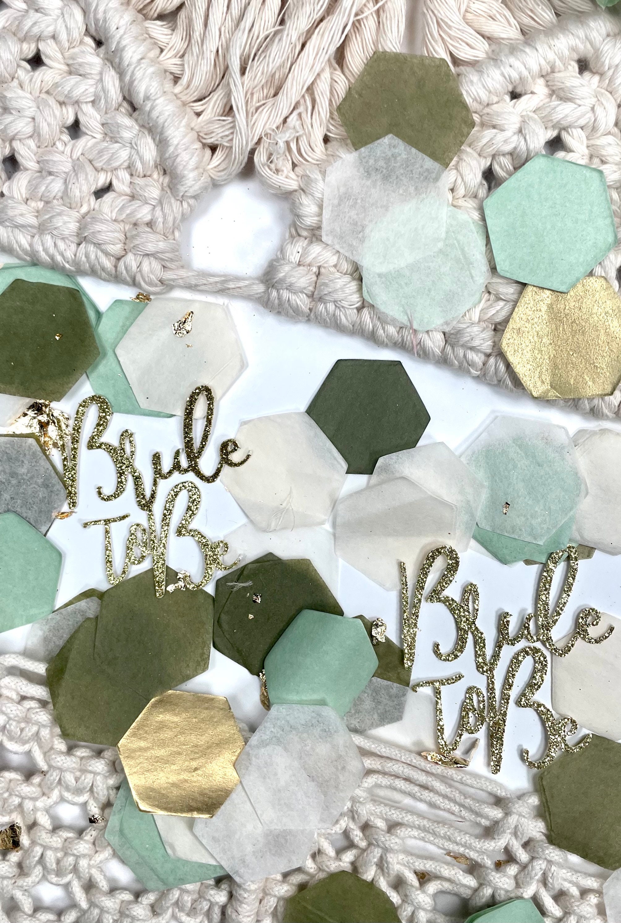 Bride To Be Hexagon Bridal Shower Decor Boho Bridal Shower Wedding Shower Bridal Brunch Brunch and Bubbly Table Confetti