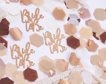 Bride To Be, Hexagon, Bridal Shower Table Decor, Wedding Shower, Bridal Brunch Decor, Brunch and Bubbly, Confetti