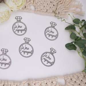 Engaged, Engagement Party Decorations, Confetti, Centerpiece, Engagement Decorations, Diamond Ring Confetti, Bridal Shower Decor, 20 piece