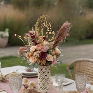 Engagement Party Decoration, Custom Engagement Party Decorations, Wedding Centerpiece, Custom Centerpiece Signs, Custom Name Centerpiece