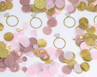 Bridal Shower Decor, Brunch and Bubbly,  Diamond Ring Confetti, Bachelorette Party Decorations
