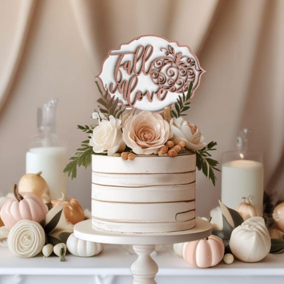 Fall Bridal Shower Cake Topper