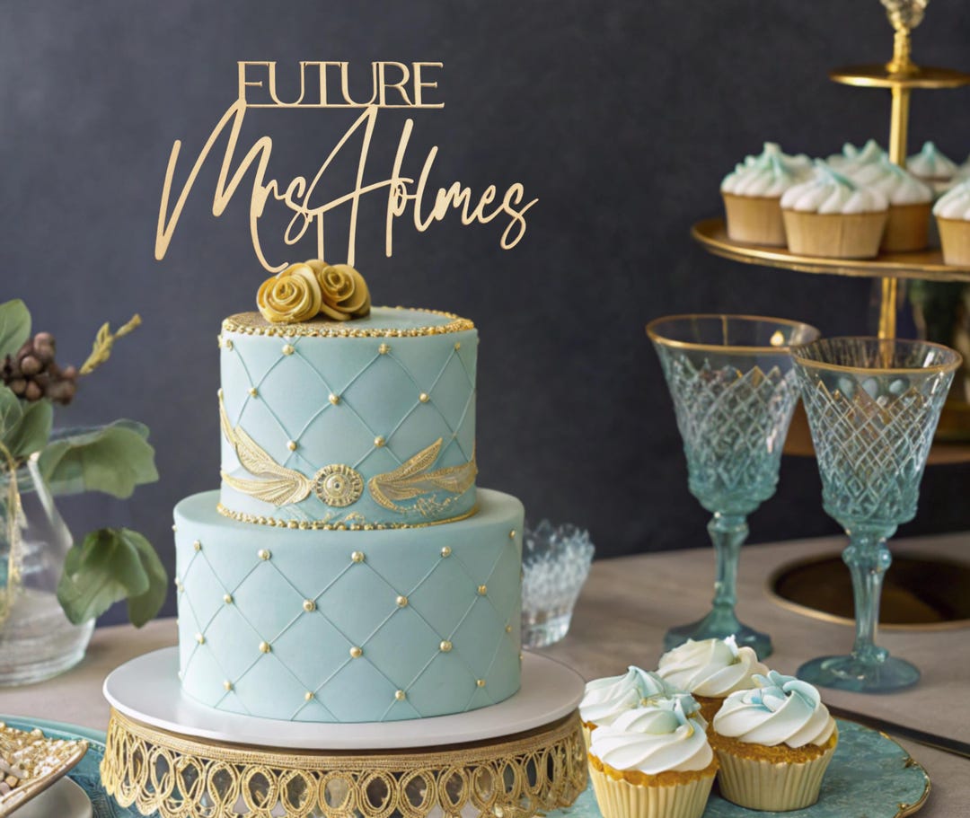 Bridal Shower Cake Topper, Future Mrs, Name Cake Topper, Custom ...