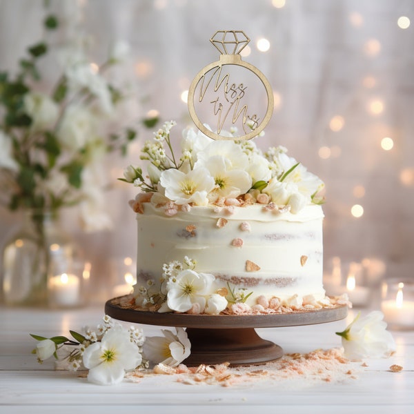 Miss to Mrs Cake Topper, Bridal Shower Cake Topper, Wedding Shower Decor, Bridal Shower Decor,  Bridal Shower Ideas