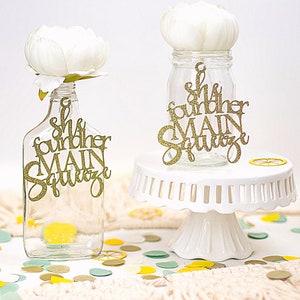 Lemon Bridal Shower, She Found Her Main Squeeze Bridal Shower, Centerpiece,  Mason Jar Tags, Wedding Shower Set of 6